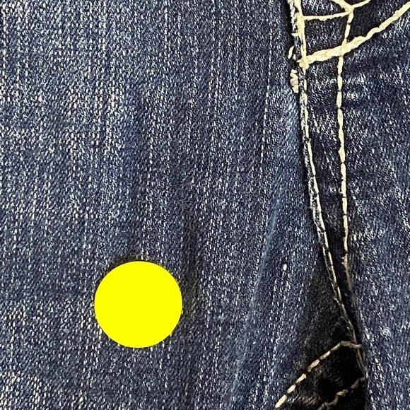 Wallflower Bootcut Low Rise Jeans Sz 11 Decorative Stitching Factory Fading - Picture 7 of 8